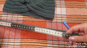 Повязка на голову быстро и просто! Английская резинка крючком.