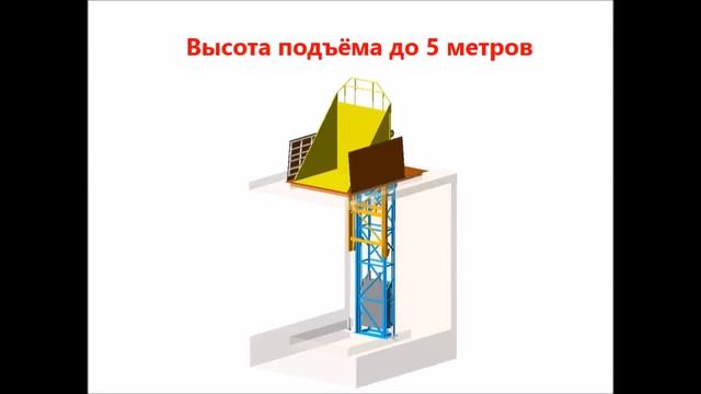 Тротуарный консольный подъемник телескопического типа с противовесом