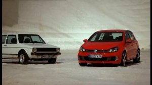 Exterior new Volkswagen Golf GTI VI 2009 and old VW GTI I