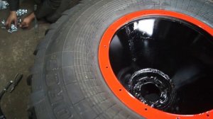 Сборка шины"Авторос Х-Трим"для болотохода "МАРС"