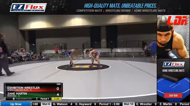 Mat 10 100 Exhibition Wrestler North Carolina Blue Vs Zane Martin Montana смотреть онлайн
