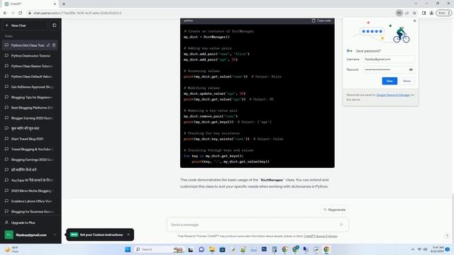 python class dict
