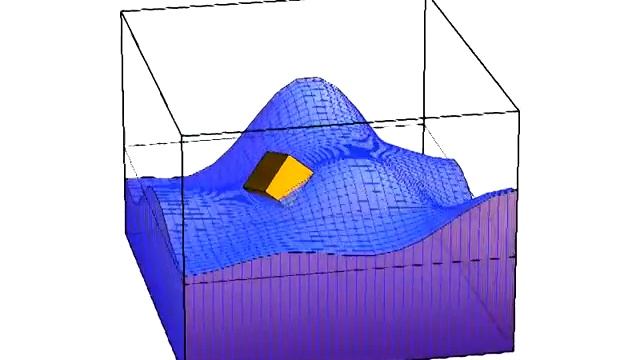 Движение бруска с силой тяги на высоких волнах жидкости (2) смотреть онлайн