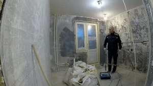 Зачистка стен от старой шпаклёвки, лучший инструмент.