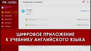 Цифровое приложение к учебнику английского языка на 4 году обучения