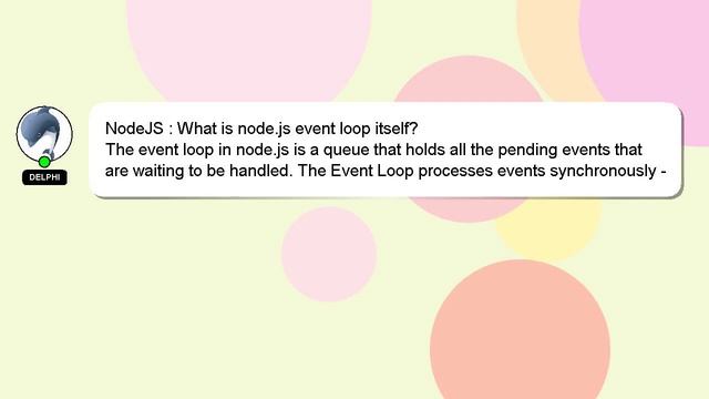 NodeJS : What is node.js event loop itself?