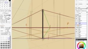 Куб в двухточечной перспективе