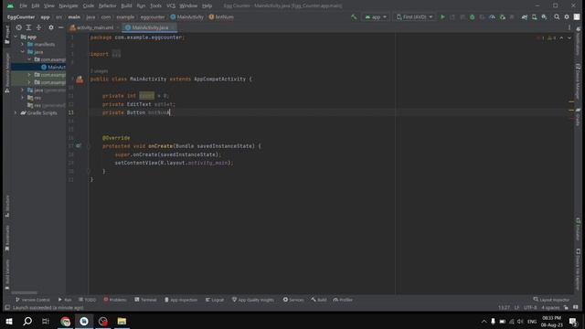 Effortless Egg Counting: Android Tutorial with Java Programming ?? #android  #appdevelopment