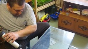 Ремонт аквариума, потекло дно.