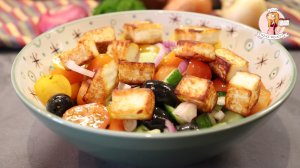 Греки нервничают! Мы готовим их салат вкуснее. ГРЕЧЕСКИЙ САЛАТ с жареным сыром