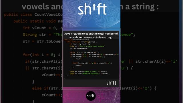 Java Program to count the total number of vowels