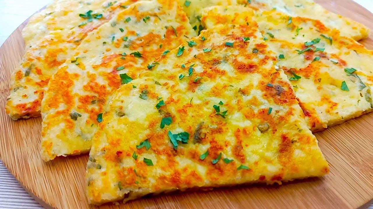 Лепешки с творогом и сыром! ЗАВТРАК за несколько минут. ТВОРОЖНО - СЫРНЫЕ ЛЕПЕШКИ. Без ДРОЖЖЕЙ