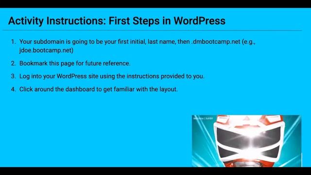 Creating a WordPress Account