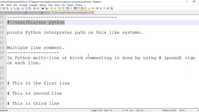 Python Tutorial for Beginners-Part-04- commenting python