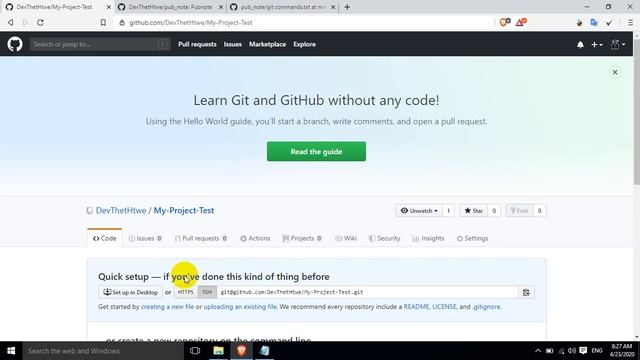 Uploading your project to Github using git command смотреть онлайн