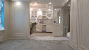 Укладка ламината в больших и сложных помещениях без порожка. Простой способ.