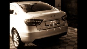 Lada Vesta 1G. Сенсорная кнопка открывания багажника