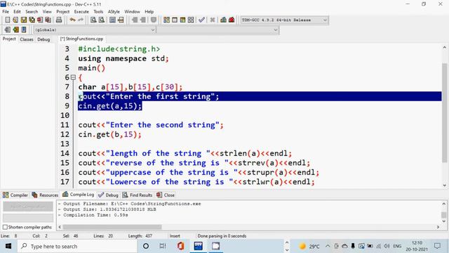 String Functions in C++ #30