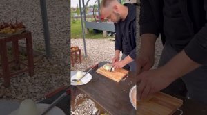 Куропатки в казане на костре