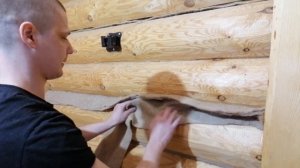 Технология КОНОПАТКИ дома-бани из сруба.