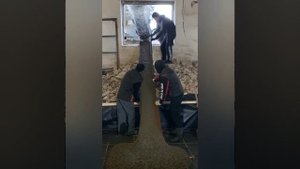 Заливка Ван для навозоудаления. Щелевой пол.
