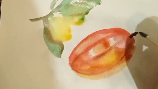 Антистресс ☘️ Акварель ? Рисуем фрукты ???Сырая акварель смотреть онлайн