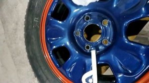 Убираем скол на колёсном диске