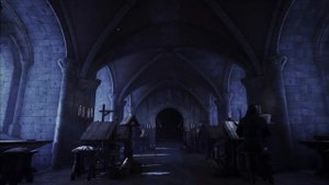 THE ABBEY SCRIPTORIUM | Gregorian Chant, Fire, Wind, Monastery Sounds | ASMR Ambience