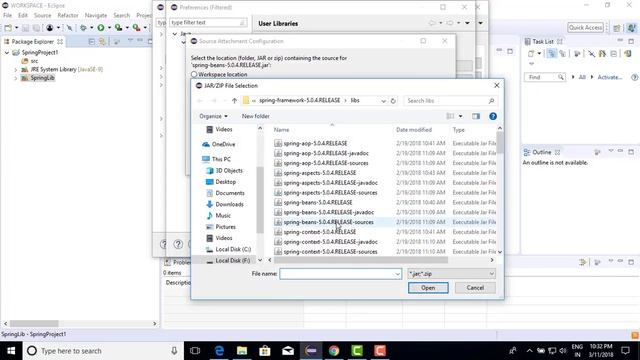 HOW TO ADD SOURCES AND DOCS TO THE SPRING JARS IN USER LIBRARY ECLIPSE IDE 2018 смотреть онлайн