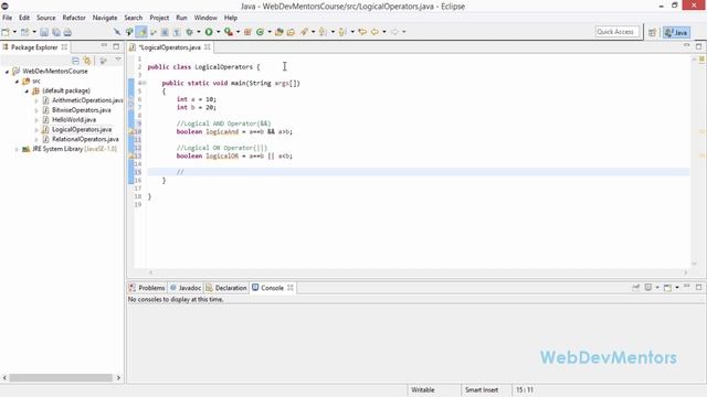 22. Logical Operators in Java