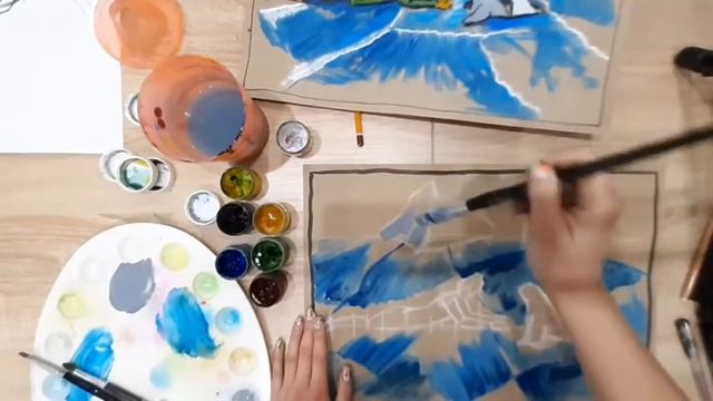 Мастер-класс "Байкальское вдохновение". Гуашь. смотреть онлайн