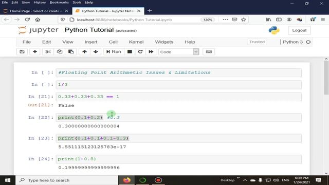 Floating point arithmetic issues | Python 4 You | Lecture 61