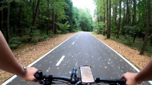 Лыжероллерная трасса Ларисы Лазутиной от первого лица летом Покатушка на велосипеде