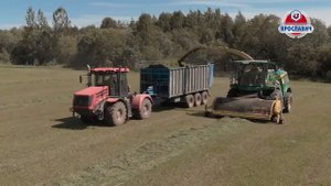 Заготовка кормов в Ярославской области. Прицеп тракторный ПСП-20 Ярославич. Заготовка силоса 2022