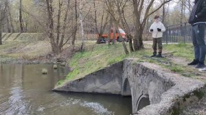 Магнитная рыбалка с мамой на Джамгаровском пруду. 03.05.2022