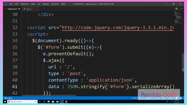 Working with Json data - express & body parser | Nodejs full course | #revildo_code