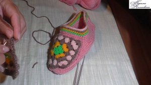 Тапочки "Бабушкин квадрат"