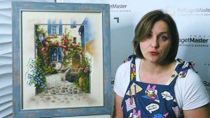 Два варианта оформления " Пионы и дельфиниум" от Дименшенс