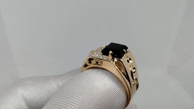 Золотая Мужская печатка с агатом. смотреть онлайн