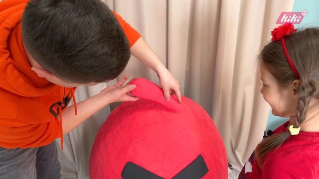 ОГРОМНАЯ птица ANGRY BIRDS из пластилина смотреть онлайн