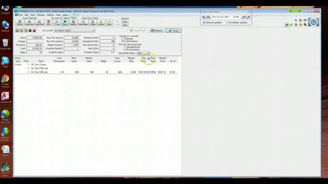Back Testing In OptionVue