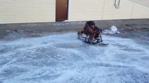 Снегокат с мотором дрифт