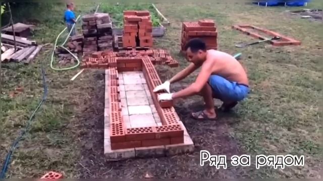 Мангал своими руками. Мангал из кирпича. Мангал без цемента смотреть онлайн