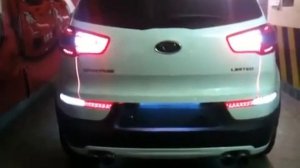 kia sportage (киа спортейдж) 3 задние фонари led выхлоп