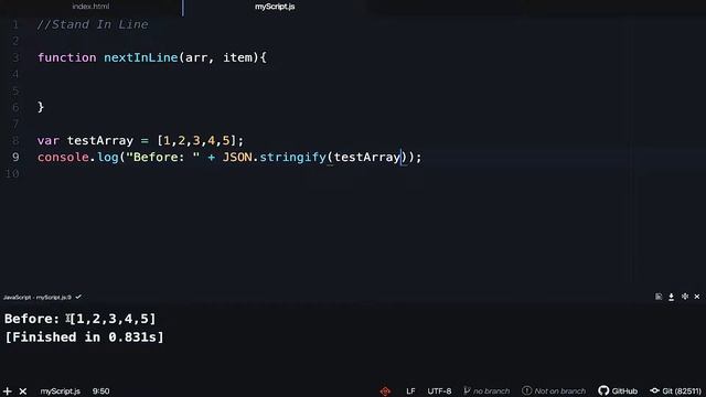 #JavaScriptTutorial | #Stand In #Line
