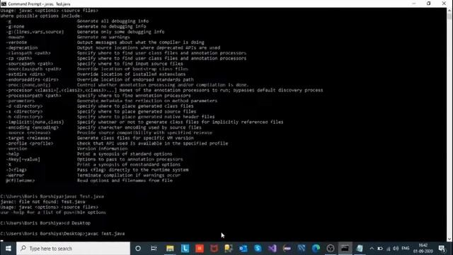 Java program in command prompt | file not found error in Tamil | Setting path for java