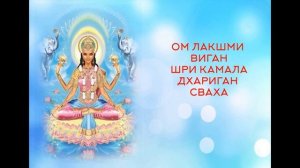 ОМ ЛАКШМИ ВИГАН ШРИ КАМАЛА ДХАРИГАН СВАХА Мантра для души