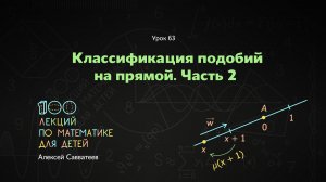 63. Классификация подобий на прямой. Часть 2. Алексей Савватеев. 100 уроков математики