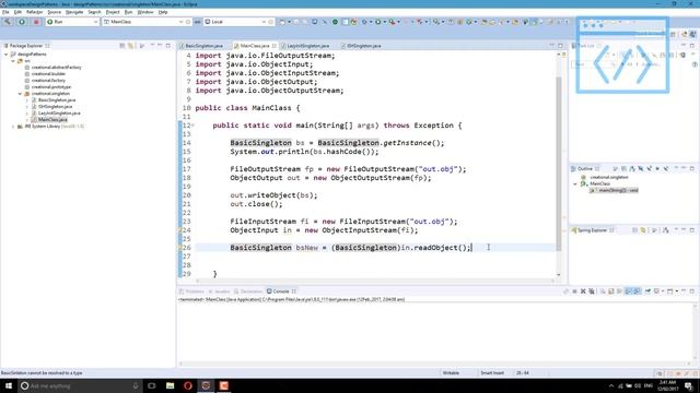 Java Design Patterns Tutorial 4 - Creational - Singleton - Enum and Serialization