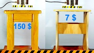 HYDRAULIC PRESS VS MOST EXPENSIVE AND CHEAPEST STOOL